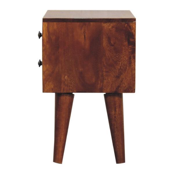 Mensta Compact Chestnut Bedside Table – Modern Design, Space-Saving - Image 8
