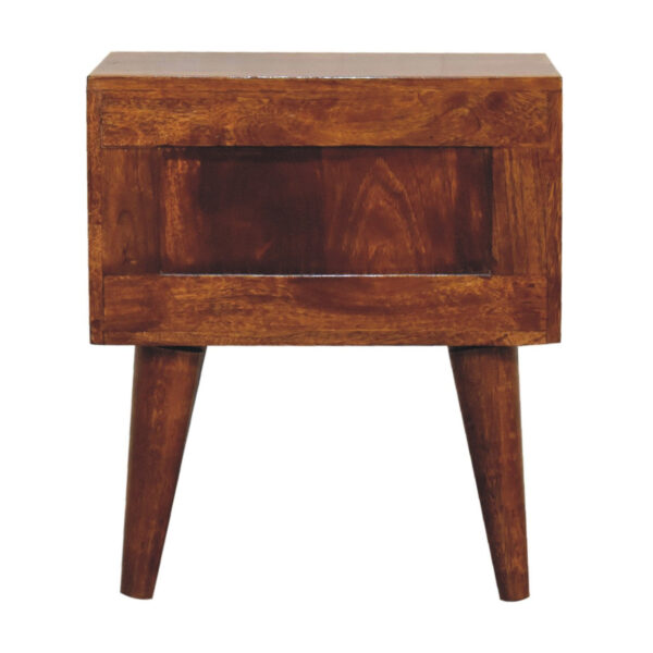 Mensta Compact Chestnut Bedside Table – Modern Design, Space-Saving - Image 9