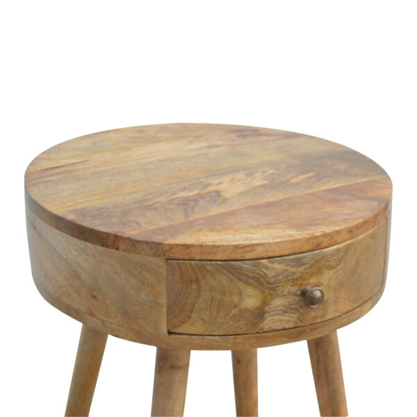 mensta Nordic Style Circular Bedside Table – Minimalist Design - Image 4